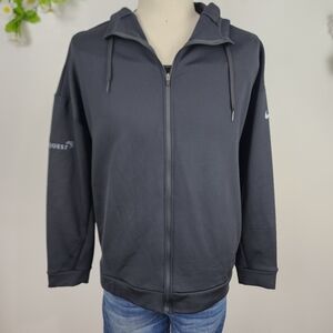 Nike Therma Fit Black Jacket - Zip Up Hooded Sz Mens XL